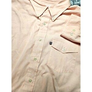 Brooks Brothers 346 Men's Peach Long Sleeve Button Down Pocket Shirt Size XXL